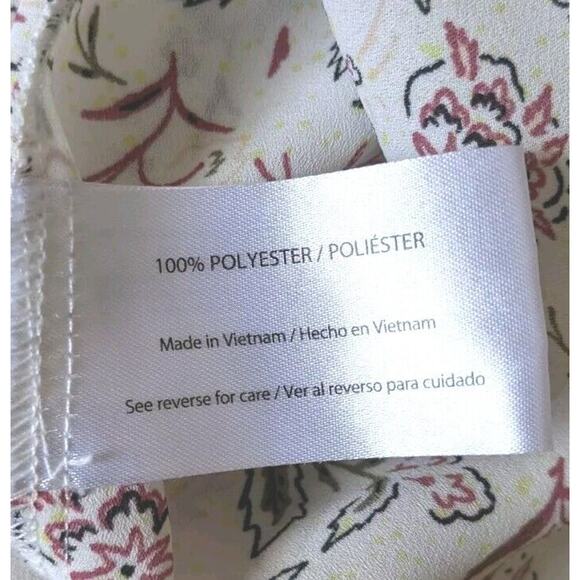 Peace & Pearls Women Plus Size 1X Floral Top Blouse Short Flutter Sleeves - Picture 7 of 8